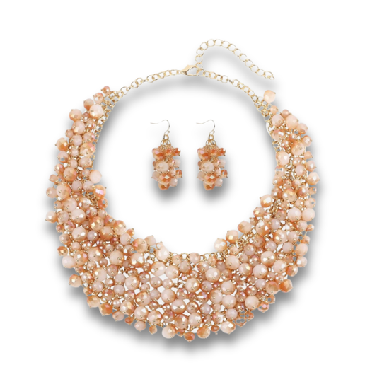 Autumn Crytals Necklace and Earring Set